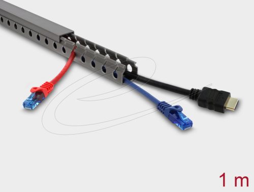 Delock Huzalozási csatorna 25 x 25 mm - hosszúsága 1 m szürke