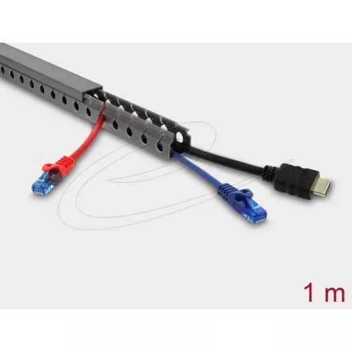 Delock Huzalozási csatorna 25 x 25 mm - hosszúsága 1 m szürke (22027)