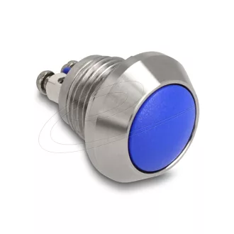 Delock nyomógomb beszereléshez, 12 mm, kék (22032)