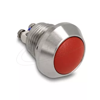   Delock Nyomógomb installáláshoz 12 mm 2 db. csavaros kapocs piros (22033)