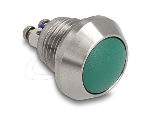Delock Nyomógomb installáláshoz 12 mm 2 db. csavaros kapocs zöld