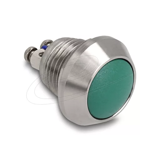 Delock Nyomógomb installáláshoz 12 mm 2 db. csavaros kapocs zöld (22034)