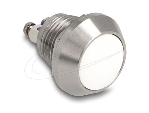 Delock Nyomógomb installáláshoz 12 mm 2 db. csavaros kapocs fehér