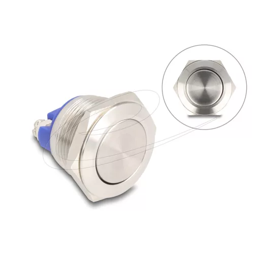 Delock Nyomógomb installáláshoz 19 mm 2 db. csavaros kapocs aktuátor lapos (22040)