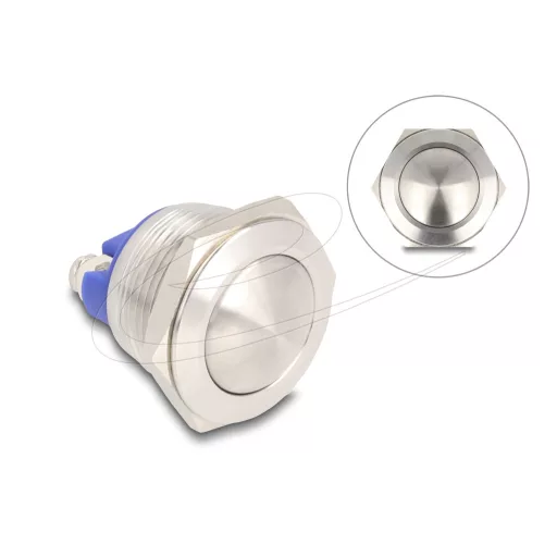 Delock Nyomógomb installáláshoz 19 mm 2 db. csavaros kapocs aktuátor nagyon domború (22041)