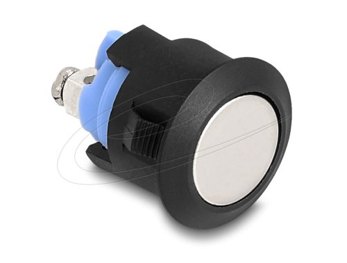 Delock Nyomógomb installáláshoz 16 mm 2 db. csavarhelyes működtető lapos műanyag zár a csomagban