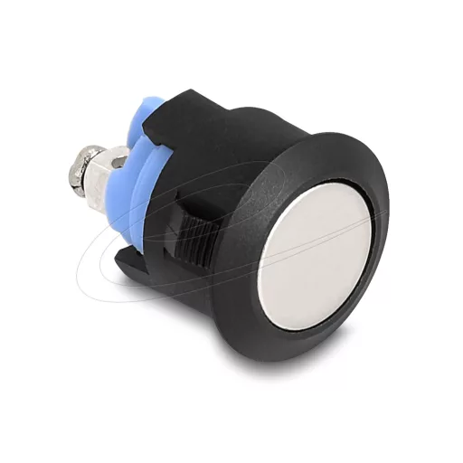 Delock Nyomógomb installáláshoz 16 mm 2 db. csavarhelyes működtető lapos műanyag zár a csomagban (22043)