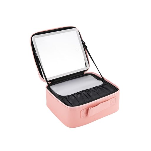 Jocca tükrös sminktáska,  rózsaszín, LED világítással (2723)