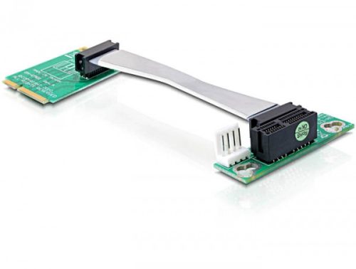 Delock emelő kártya Mini PCI Express > PCI Express x1 bal beillesztés (41305)