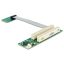 Delock emelőkártya Mini PCI Express > 2 x PCI 32 Bit 5 V flexibilis kábellel, 13 cm, balos (41355)