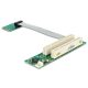 Delock emelőkártya Mini PCI Express > 2 x PCI 32 Bit 5 V flexibilis kábellel, 13 cm, balos (41355)