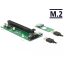 Delock Bovítokártya M.2 kulcs B+M > PCI Express x16 30 cm USB kábellel (41428)