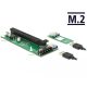 Delock Bovítokártya M.2 kulcs B+M > PCI Express x16 30 cm USB kábellel (41428)