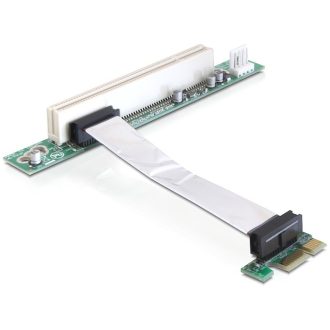   Delock Riser kártya PCI Express x1 > PCI 32Bit 5 V rugalmas kábellel 9 cm balra behelyezve (41856)