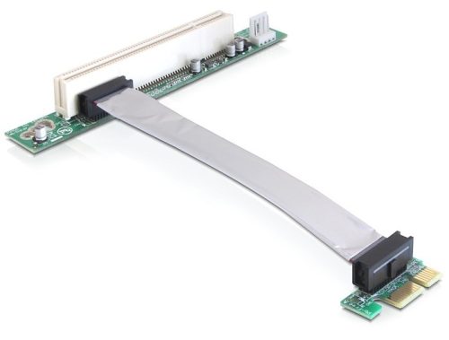 Delock PCIe Riser kártya x1 > PCI 32-Bit, 13cm-es kábellel (41857)