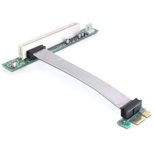 Delock PCIe Riser kártya x1 > PCI 32-Bit, 13cm-es kábellel (41857)