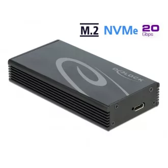   Delock M.2 NVMe PCIe SSD-hez kapcsolódó külső memória ház SuperSpeed USB 20 Gbps (USB 3.2 Gen 2x2) U (42000)