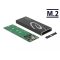 Delock Külső ház M.2 SATA SSD-hez USB Type-C  csatlakozóval anya (42003)