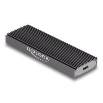   Delock Külső USB Type-C  kombinált ház M.2 NVMe PCIe vagy SATA SSD eszközhöz - szerszám mentes (42019)