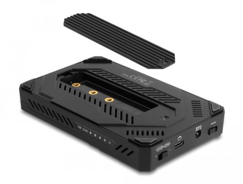 Delock USB Type-C  ház 1 x M.2 NVMe SSD-hez, valamint 1 x 2.5 , klón funkciós SATA SSD / HDD-hez (42020)