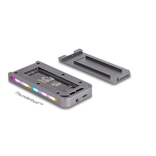 Delock USB 40 Gbps ház for 1 db. M.2 NVMe SSD játék stílusban LED fénnyel és ventilátorral   szerszám nélkül rögzíthető (42025)