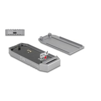   Delock M.2 NVMe SSD ház USB 40 Gbps   szerszámmentes (42033)