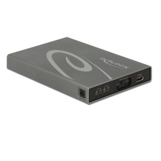   Delock Külso merevlemezház 2 x mSATA SSD > USB 3.1 Gen 2 USB Type-C  hüvely, RAID-dal (42590)