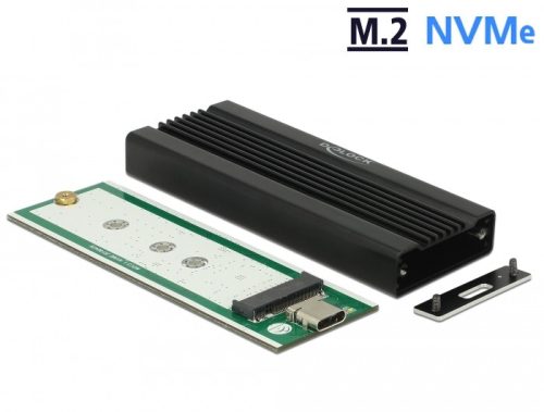 Delock M.2 NVMe PCIe SSD-hez külso ház SuperSpeed USB 10 Gbps (USB 3.1 Gen 2) USB Type-C  anya (42600)