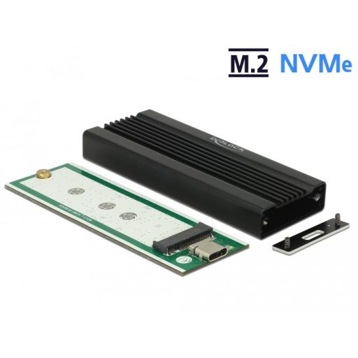 Delock M.2 NVMe PCIe SSD-hez külso ház SuperSpeed USB 10 Gbps (USB 3.1 Gen 2) USB Type-C  anya (42600)