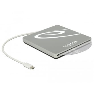   Delock Külso váz 9,5 / 12,7 mm magasságú, 5.25  Slot-in Slim SATA meghajtókhoz USB Type-C  apa csatl (42605)