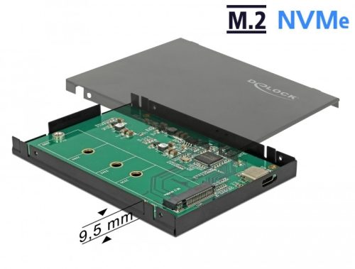 Delock Külso 2.5  doboz M.2 NVMe PCIe SSD-hez, mely USB 3.1 Gen 2 USB Type-C (42609)