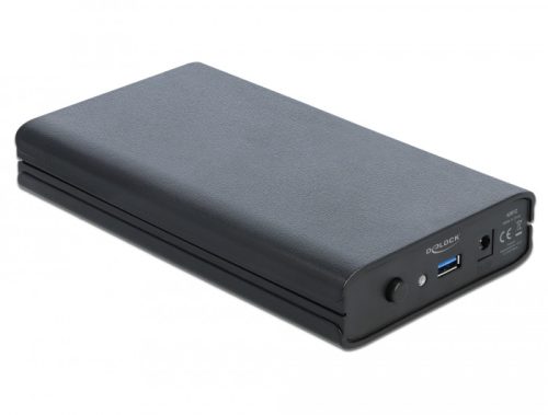 Delock Külso ház 3.5  SATA HDD számára SuperSpeed USB 3.1 Gen 1 csatlakozóval (42612)