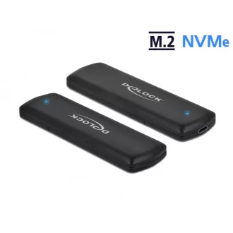  Delock Külso ház M.2 NVME PCIe SSD-hez USB Type-C csatlakozóval anya - eszközmentes (42615)