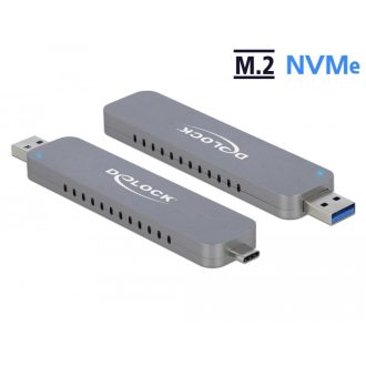   Delock Külső ház az M.2 NVME PCIe SSD-hez USB Type-C  - és A-típusú USB csatlakozóval apa (42616)