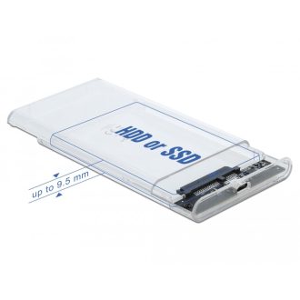  Delock Külső ház 2.5  SATA HDD / SSD-hez SuperSpeed USB 10 Gbps (USB 3.1 Gen 2) (42617)
