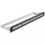 Delock 19" méretű, 48 portos Keystone 1U patchpanel tehermentesítővel (43280)