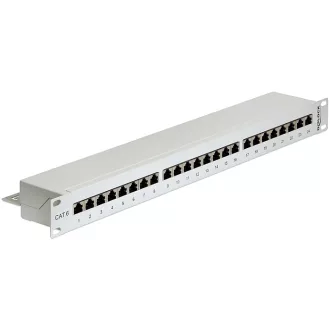 Delock 19  Patch Panel 24 portos Cat.6 szürke (43300)