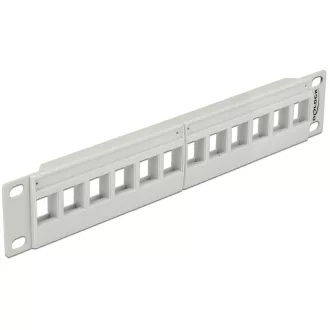 Delock 10" Keystone Patch Panel 12 Port szürke (43309)