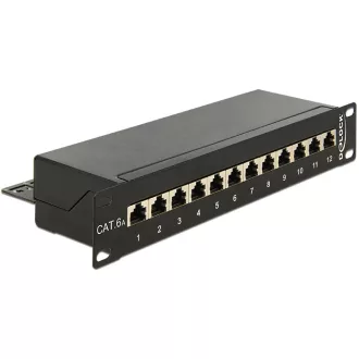   Delock 10  Patch Panel 12 portos Cat.6A fekete színű (43310)
