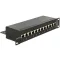 Delock 10  Patch Panel 12 portos Cat.6A fekete színű (43310)