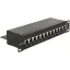 Delock 10  Patch Panel 12 portos Cat.6A fekete színű (43310)