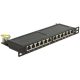 Delock 10  Patch Panel 12 portos Cat.6A 0.5 U fekete színű (43312)