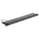 Delock 19" Patch Panel 24 Port Cat.6 0,5 U fekete (43316)