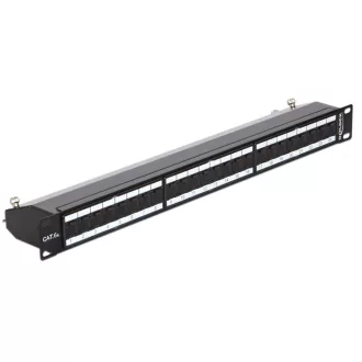 Delock 19" Patch Panel 24 Port Cat.6A fekete (43320)