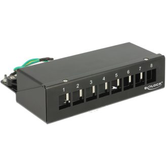 Delock Keystone asztali patch panel 8 portos fekete (43338)