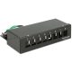 Delock Keystone asztali patch panel 8 portos fekete (43338)