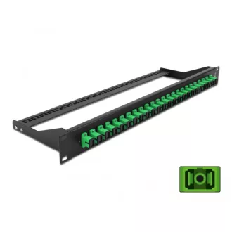   Delock 19  száloptikás csatlakozó panel 24 portos SC Simplex zöld (43381)