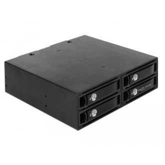   Delock 5.25  mobil rack 4 x 2.5  SATA / SAS HDD / SSD - hez 12 Gb/s sebességu (47233)