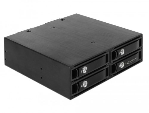 Delock 5.25  mobil rack 4 x 2.5  SATA / SAS HDD / SSD - hez 12 Gb/s sebességu (47233)