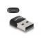 Delock USB 2.0 adapter A-típusú USB apa - USB Type-C  anya fekete (60002)